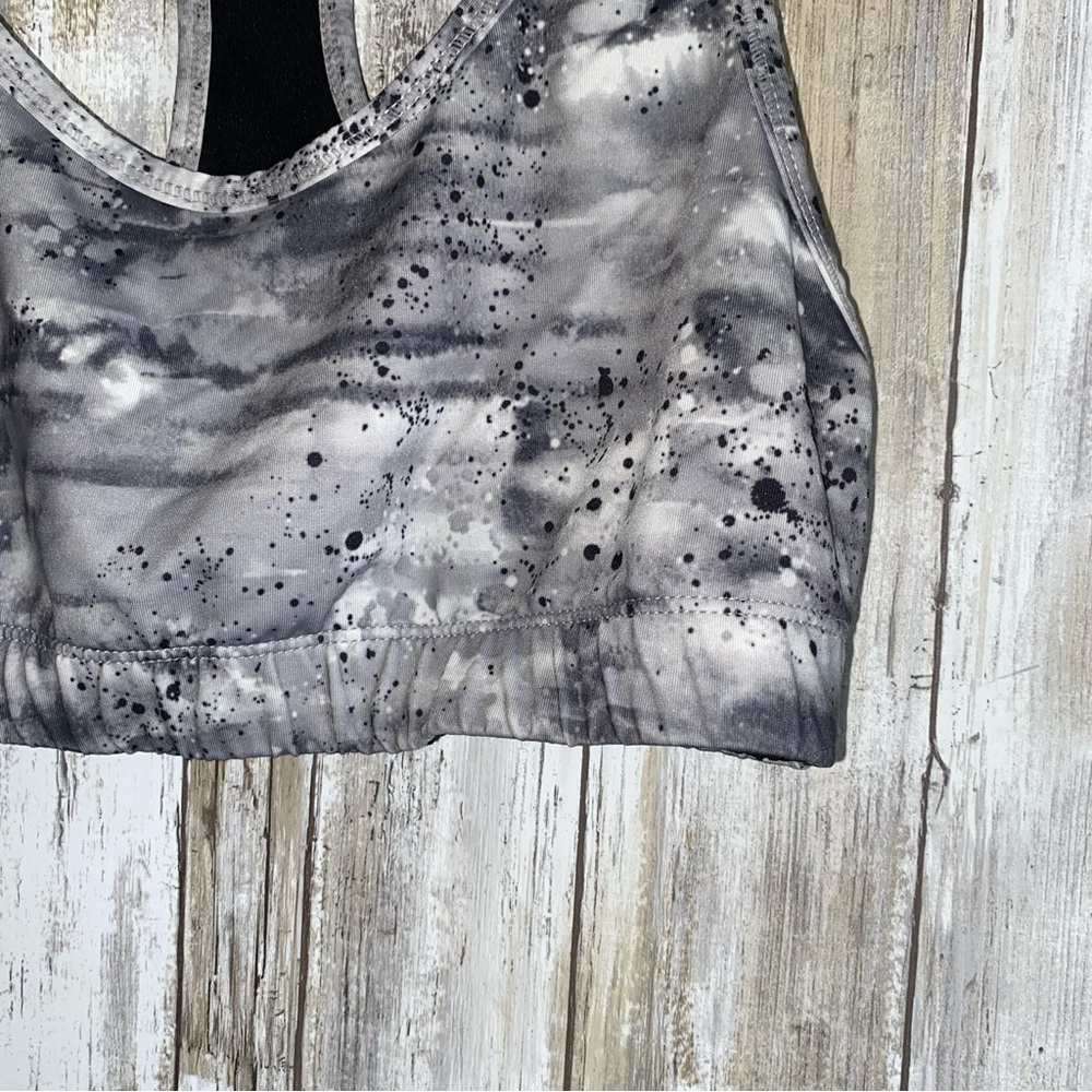 Reebok Gray Splatter Workout Bra - Picture 2 of 4